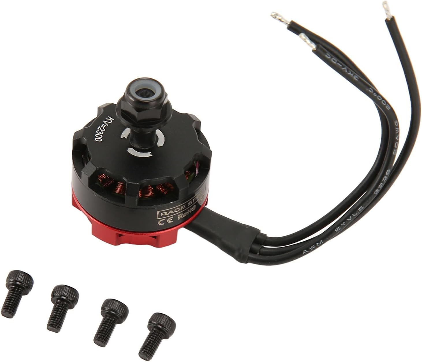 RS2205 2300KV Brushless Motor, CW/CCW, 3 ‑ 4S, Remote Control, FPV Racing Drones, Multicopters (Black)