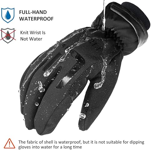 Miniatura 2 de -Guantes térmicos de invierno impermeables de 40 - Guantes cálidos Thinsulate resistentes al viento con pantalla táctil, para conducir y ciclismo,
