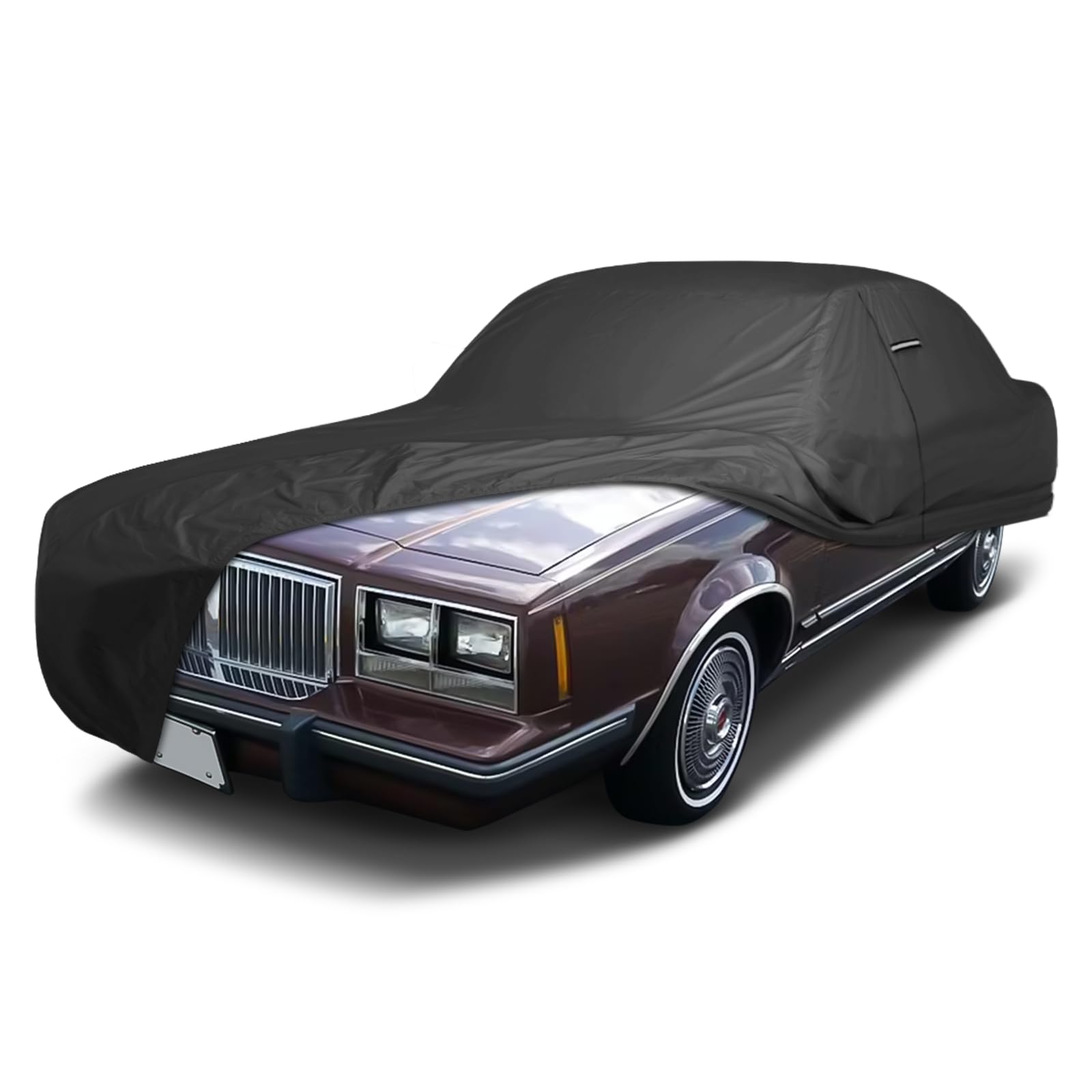 iCarCover Premium Custom Car Cover for 1982-1986 Pontiac Bonneville Heavy Duty Waterproof All Weather Rain Snow UV Sun Protector Custom Fit Full Exterior Indoor Outdoor Protection Car Cover (Black)