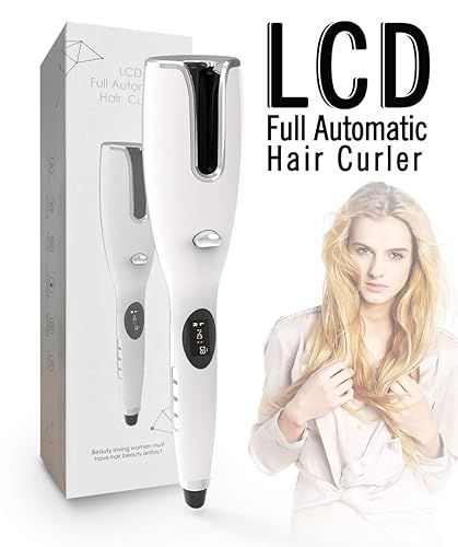 Miniatura 7 de AIKO PRO LCD automático de cerámica con rotación de aire portátil rizador de pelo antiescaldaduras con pantalla LED temperatura ajustable y doble