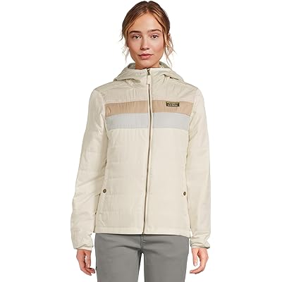 Куртка-пуховик с капюшоном L.L.Bean Mountain Classic Цветовой блок берег/белая бумага 