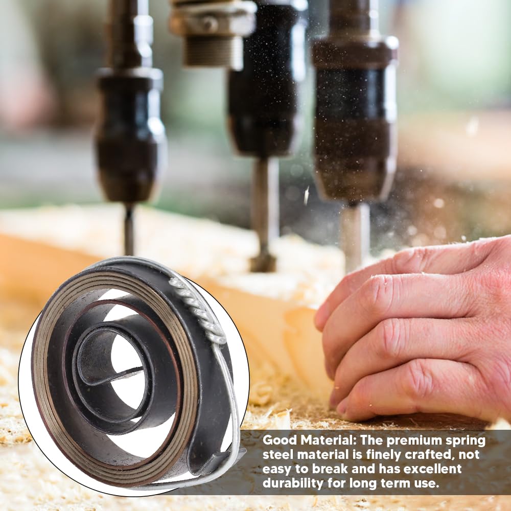 Drill Press Spring 2Pcs Drill Press Return Spring Replacement Quill Spring Feed Return Coil Spring Assembly for Lathe Bench Drills 8mm Width 35mm Outer Diameter