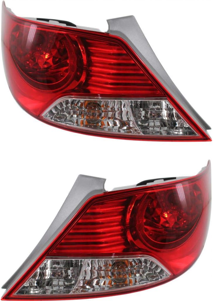 CarLights360 Tail Light Assembly Pair for 2012–2014 Hyundai Accent Sedan