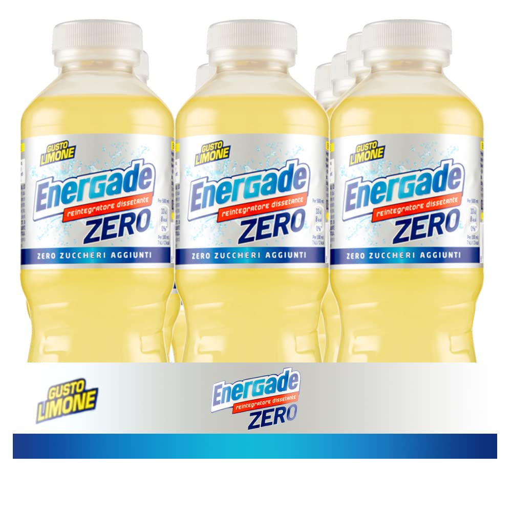 Caiya Shop Energade ZERO gusto LIMONE- 12 x 500 ml - Integratore Dissetante Sport