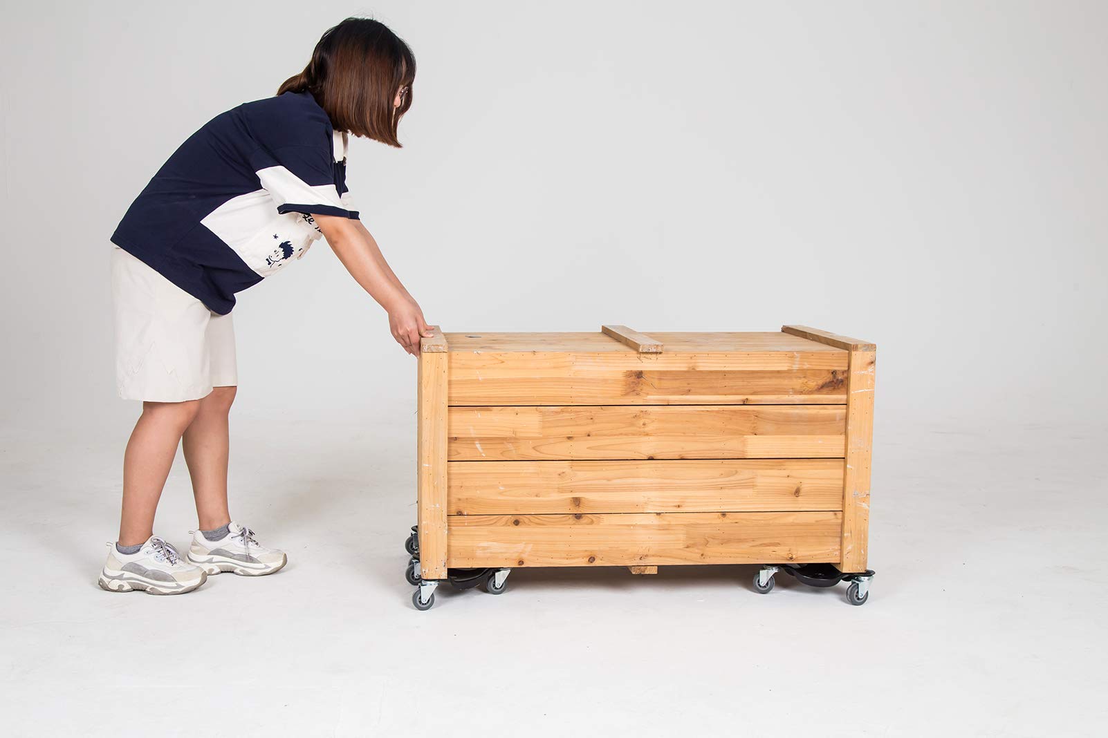 Sollevatore per mobili pesanti e 4 pezzi kit di guide per mobili, 25,5 cm, capacità di carico 199,6 kg ogni confezione, rullo per elettrodomestici in gomma, adatto per pavimenti in legno, divani,