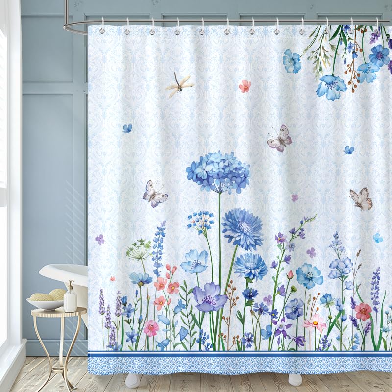 Arquiel Floral Butterfly Shower Curtain Sets - Image 2