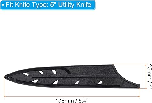 Miniatura 2 de PATIKIL Fundas de plástico para cuchillos de seguridad para cuchillo utilitario de 5 pulgadas, paquete de 2 cuchillos, protector de cuchillos,