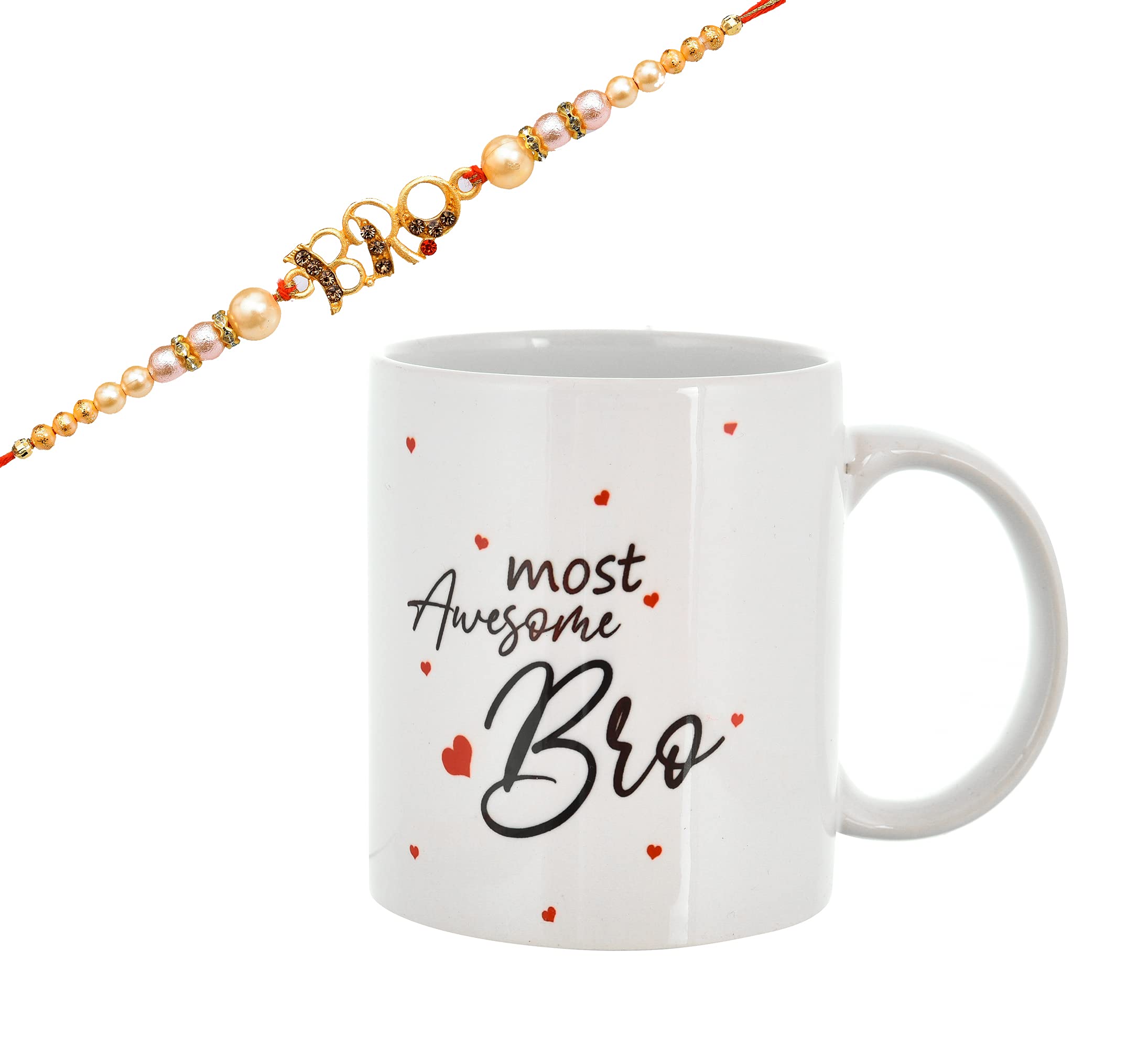 Pride Store Rakhi Rakhi for Brother Most Awesome Bro Printed Mug Gift Set of Mug 330ml Gift Best Rakhi Gift for Brother Rakhi for Brother (Most Awesome BRO-Mug-Rakhi-Card),Ceramic,White (B0B832G2TP) Amazon Price History, Amazon Price Tracker