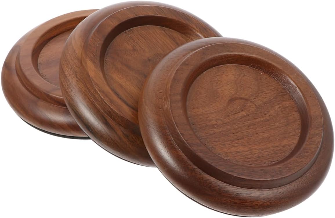 YARNOW 3pcs Grand Piano Caster Cups Floor Protectors for Piano Legs Wood Furniture Pads Sound Insulation for Carpets and Hardwood Floors