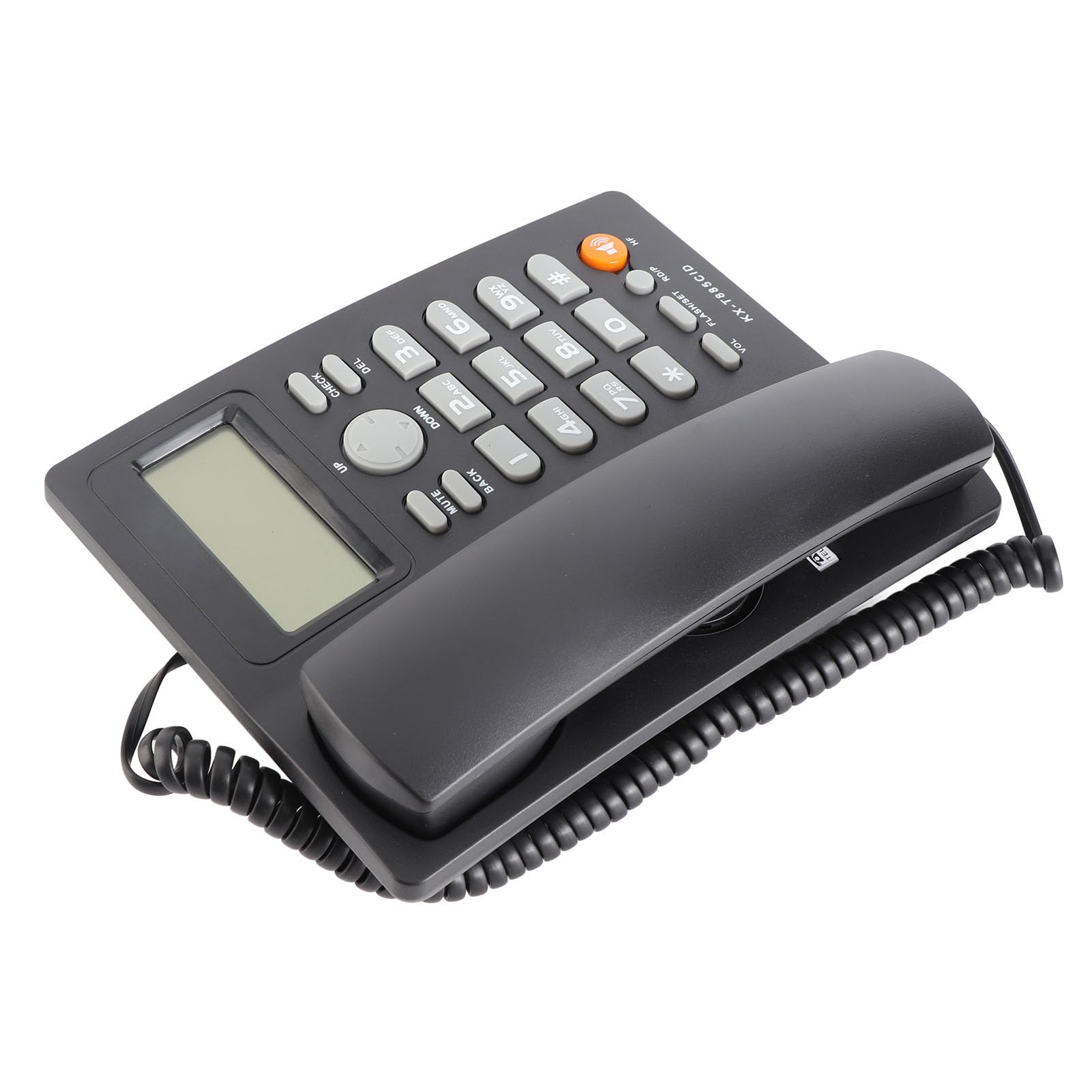 Schnurgebundenes Telefon, Tischtelefon mit Anrufer-ID Kurzwahl-Stummschaltfunktion, Freisprechen, Desktop-Festnetztelefon für Home Hotel Office(Schwarz)
