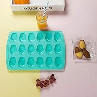 Vista 2 de Webake Madeleine - Molde de silicona para magdalenas de 18 cavidades para tartas pequeñas, dulces y galletas