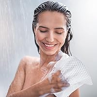 Vista 4 de 4 Pieces African Net Bath Net Sponge Body Exfoliating Polyester Cleaning Shower Body Scrubber Back Scrubber Exfoliating Wash Bath Cloth for Daily