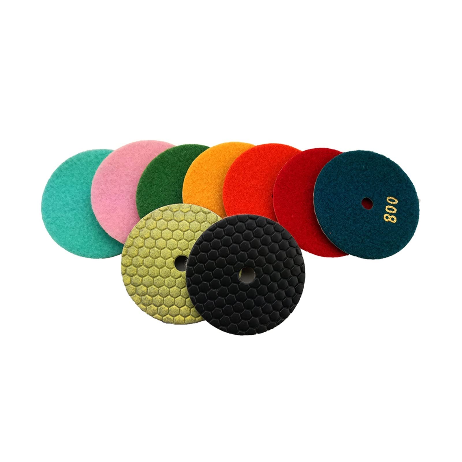 CAREG 10 unids/lote, almohadilla de pulido en seco de 4 pulgadas, almohadillas de pulido de diamante de mármol de 100 MM, aptas for suelos de granito Durable ( Size : BUFF , Color : 10 PCS_4 INCHES )