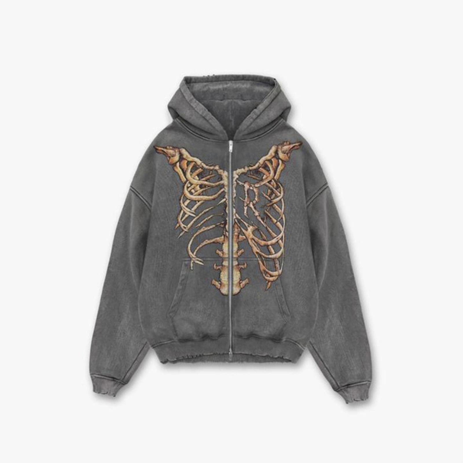 Represent Skeleton-print Zip-up Hoodie In Gray For Men Lyst, 43% OFF