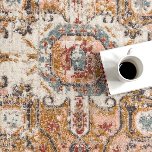 Tapete decorativo nuLOOM Justine Beige 274x269 cm miniatura 6