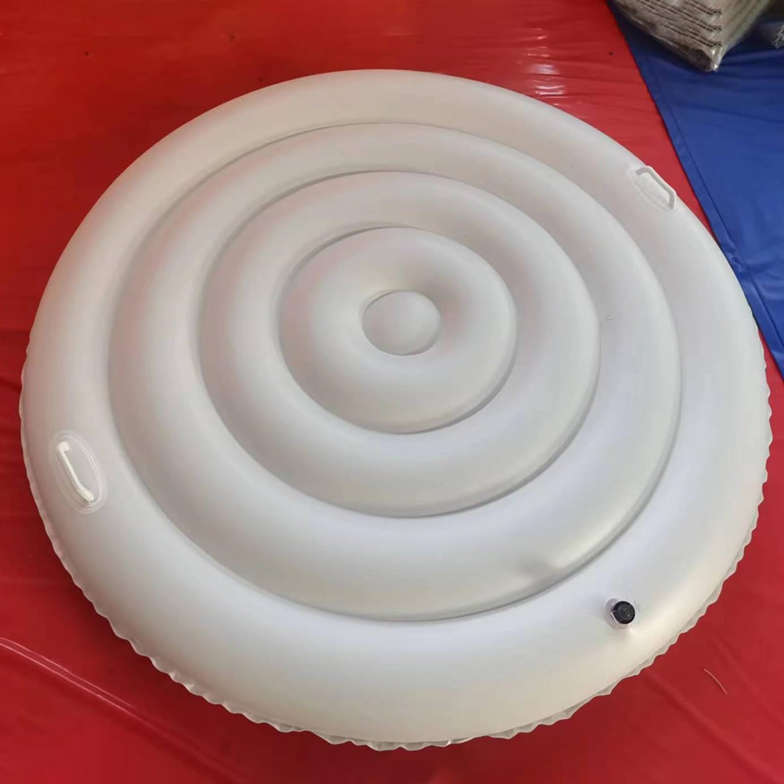 Couverture de spa gonflable, couverture isolante en PVC pour jacuzzi rond ou carré, protection contre les intempéries, résistante aux UV et à la poussière, jardin extérieur (ronde avec poignée