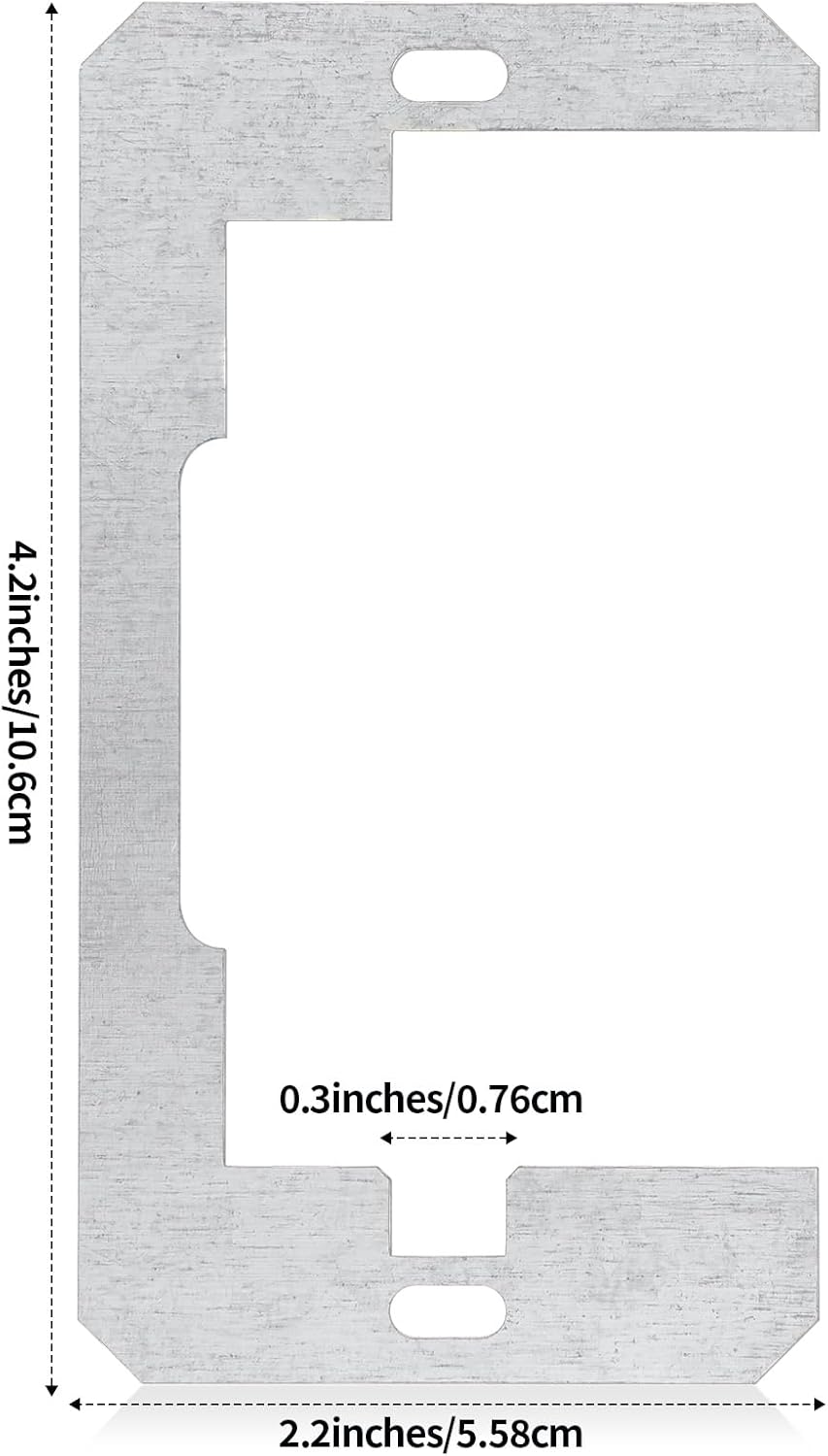 20 Pcs Wall Plate Spacer- Metal Flush Fit Device Leveling Plates- Receptacle Spacers Shims Leveler for Fixing Walls Electrical Outlet Electrical Boxes