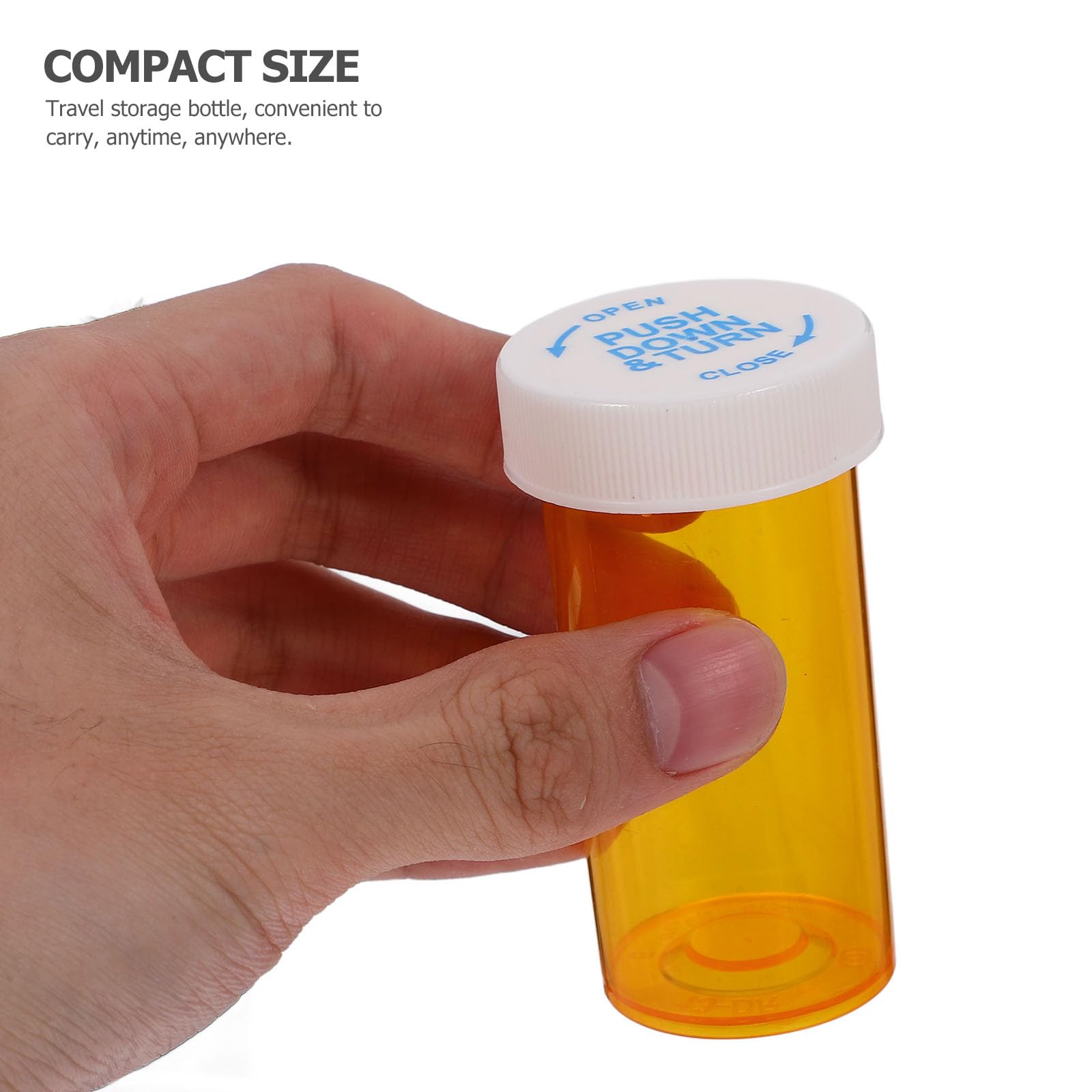 Set 25 Flaconi per Medicinali Portatili 8 Drams Contenitori Protettivi in Pp Organizer da Viaggio per Pillole e Integratori