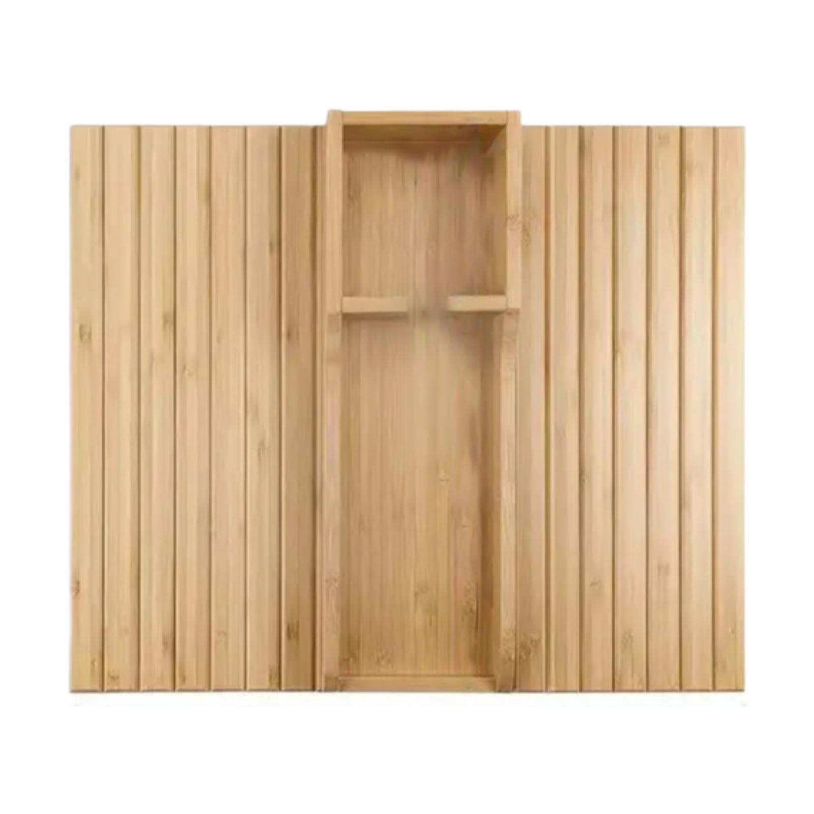 Bandeja de sofá con portavasos estable y superficie de madera plegable antideslizante