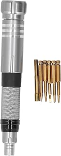 Repair Screwdriver, High Efficiency Screwdriver Set Adjustable Length NonSlip with 6 Retractable Bits for Electronic Device Disassembly