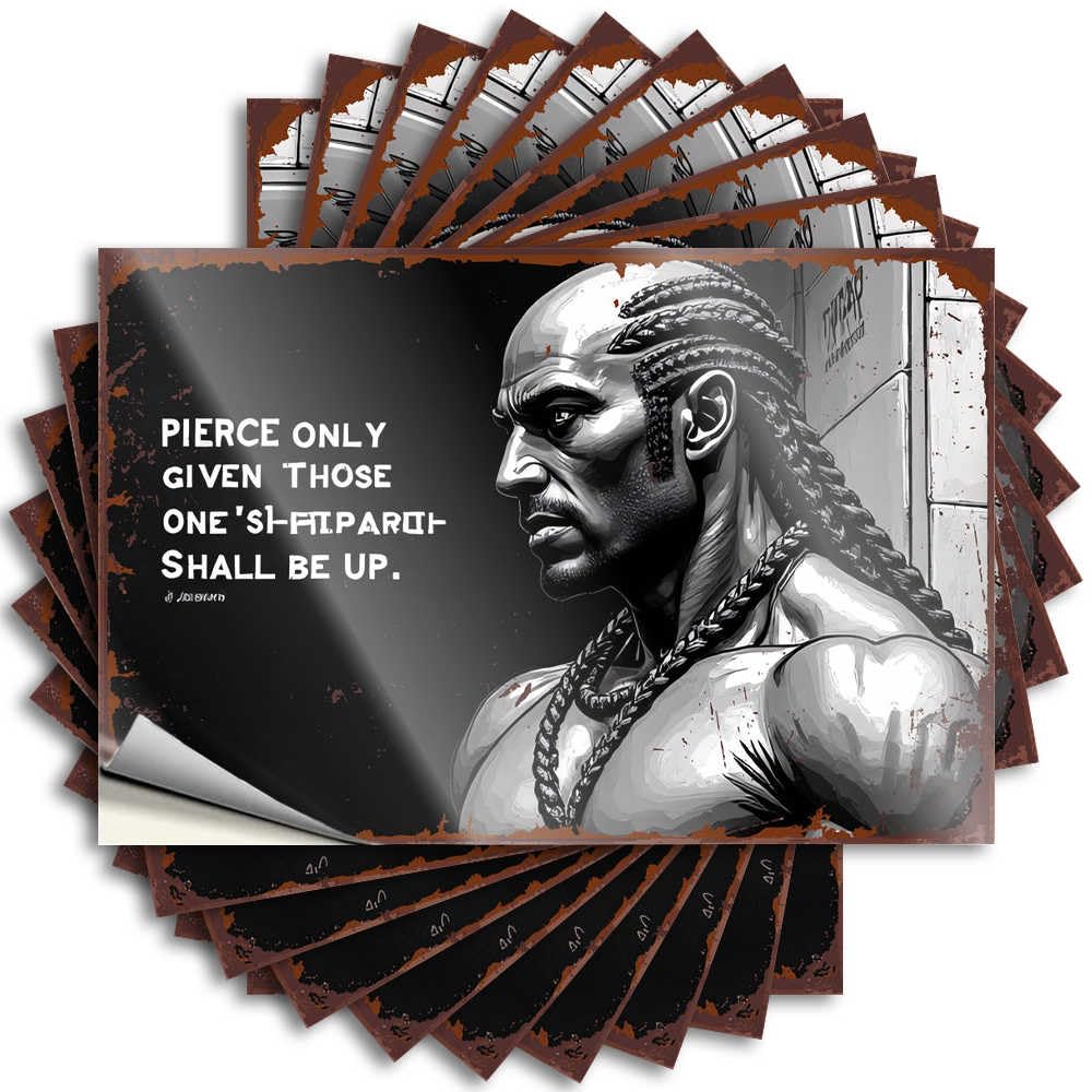 Strength and Determination: A Powerful Warrior's Motivational Quo Funky New - Sticker Case Waterproof Decal(12X18CM)