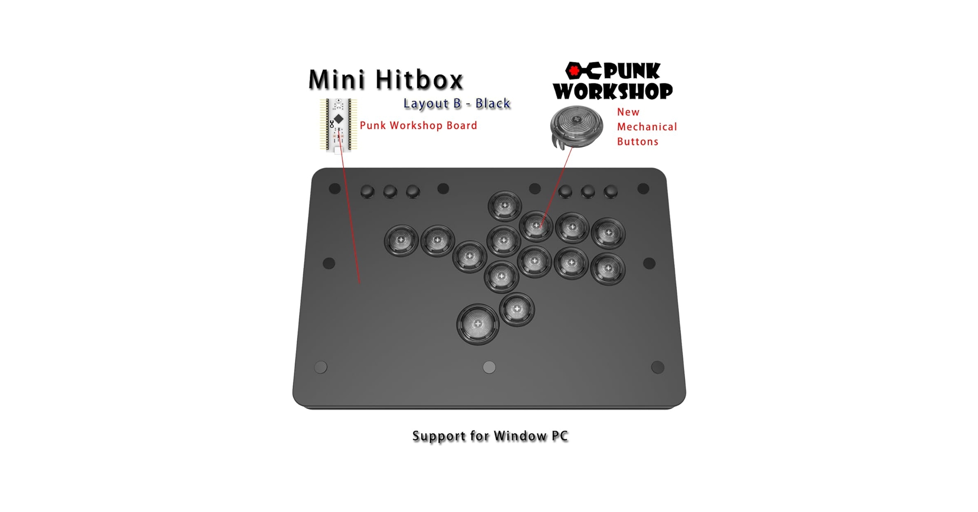 (新品同様)PUNK WORKSHOP MINI BOX typeB PS5対応 Leverless M Carbon Fiber (PKB) (PS5/PS4/Switch/PC) – PUNK WORKSHOP US