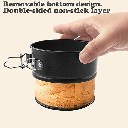 Miniatura 5 de ZCGDP - Juego de utensilios para hornear, horno antiadherente, molde redondo para tartas, espesante, parte inferior extraíble, sartenes para tartas,