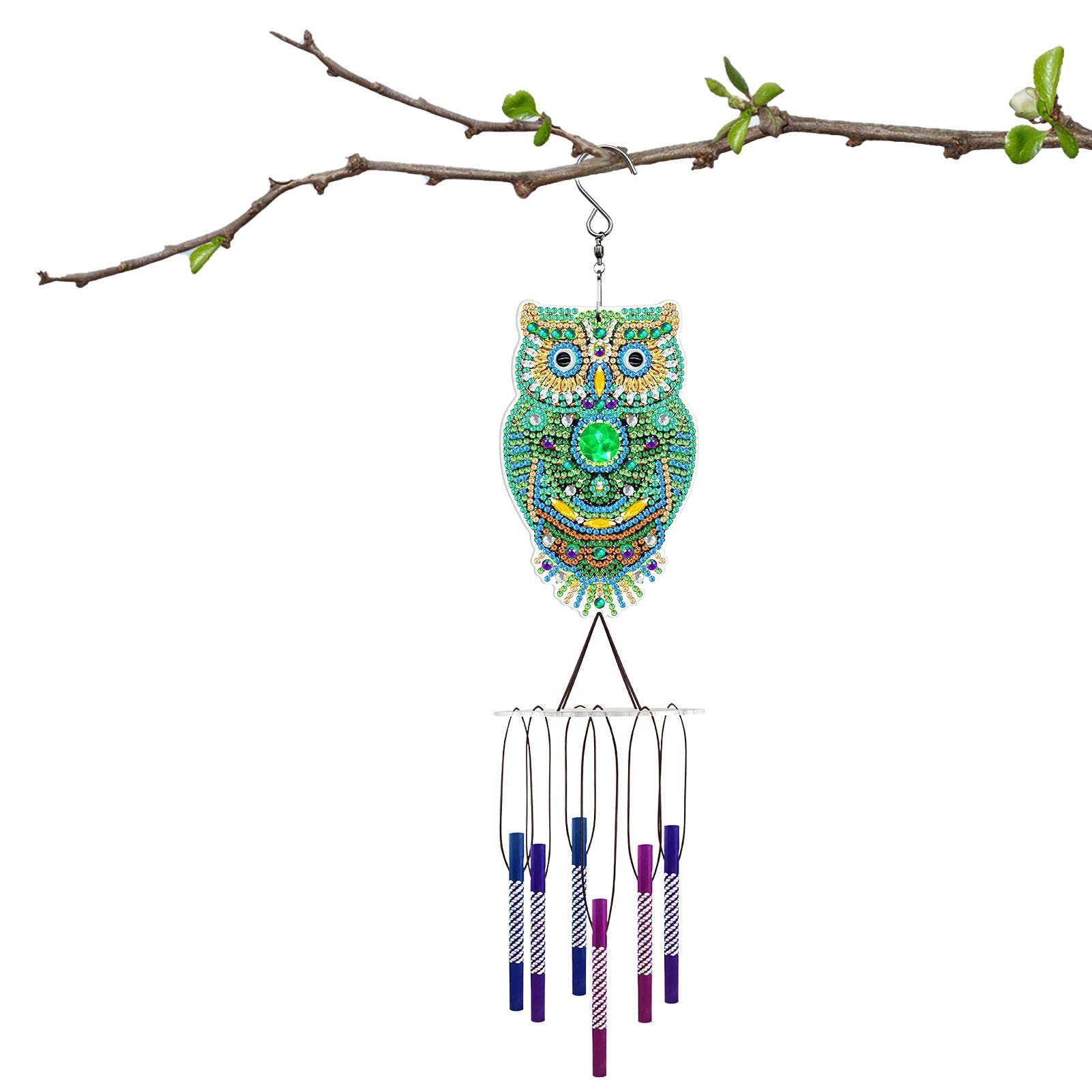 Diamond Painting Kids Wind Chime - Spot Diamond Ornament Wind Chime Kit - Double Sided Crystal Gem Pendant Ornament, For Home Garden Adults