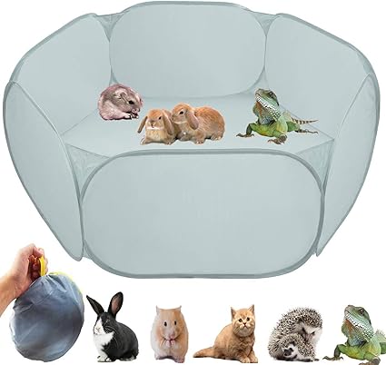 transparent pet playpen