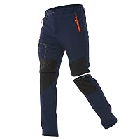 Zoerea Pantaloni Trekking Uomo Asciugare Rapidamente Traspiranti Convertibile Pantaloncini