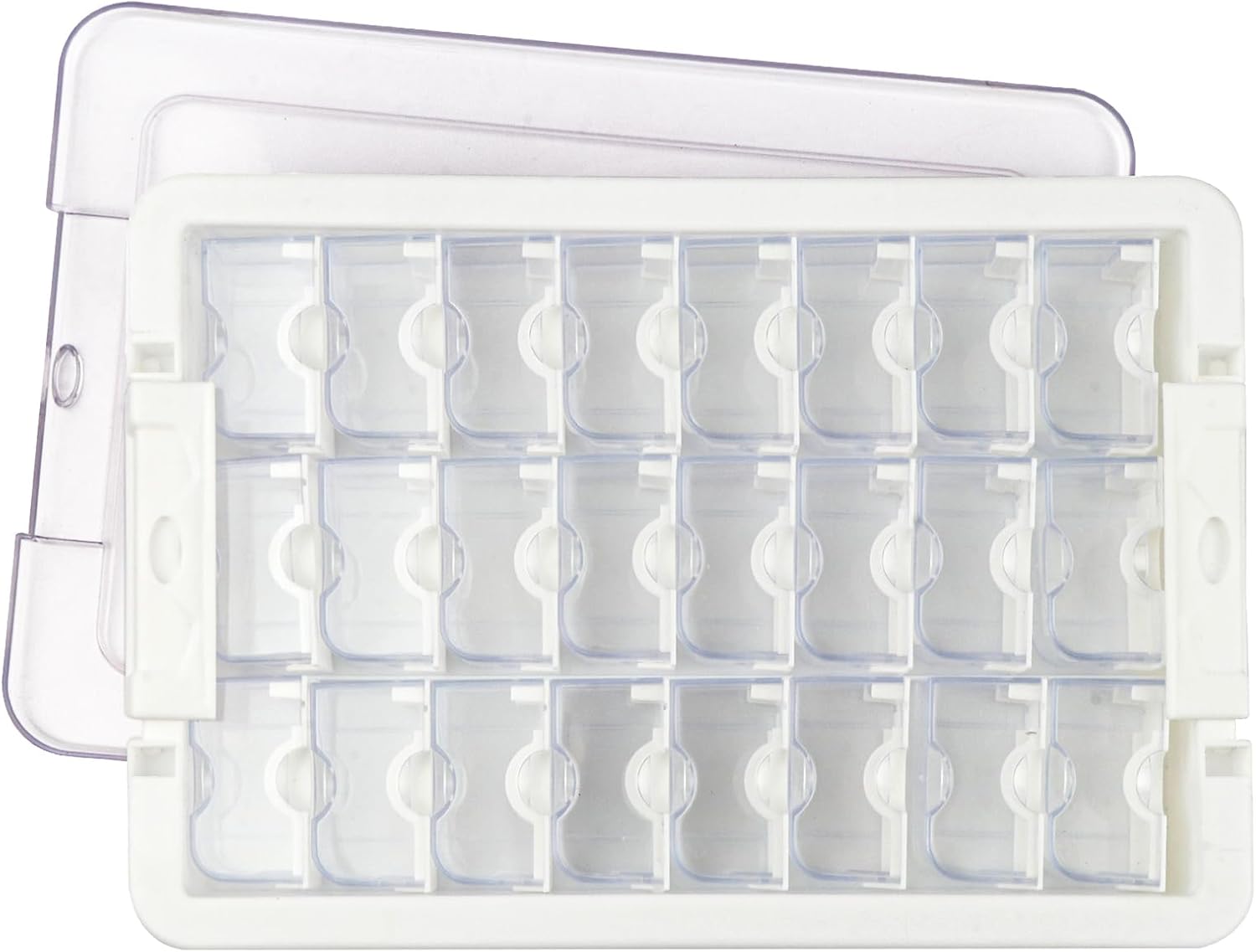 kowaku Bead Storage Box Grids Box Rectangle Storage Case Container Transparent, 24 Grids