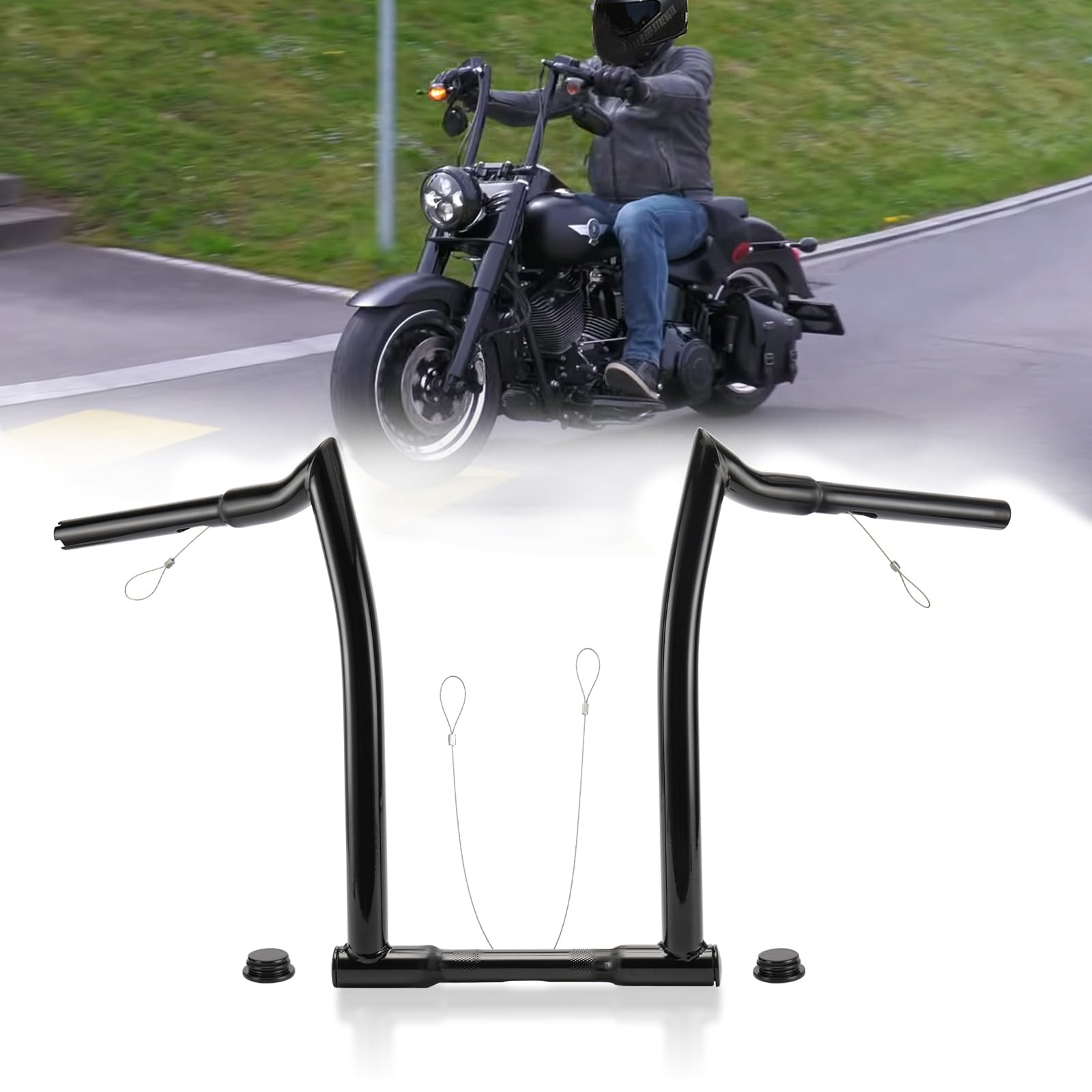 TIGERSGATE Dyna Softail Sportster Ape Hangers Chizeled bar Wire