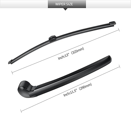 Vista 18 de Juego de limpiaparabrisas trasero de automóvil para Audi Q8, GARDIMU para todas las estaciones, Q8 SQ8