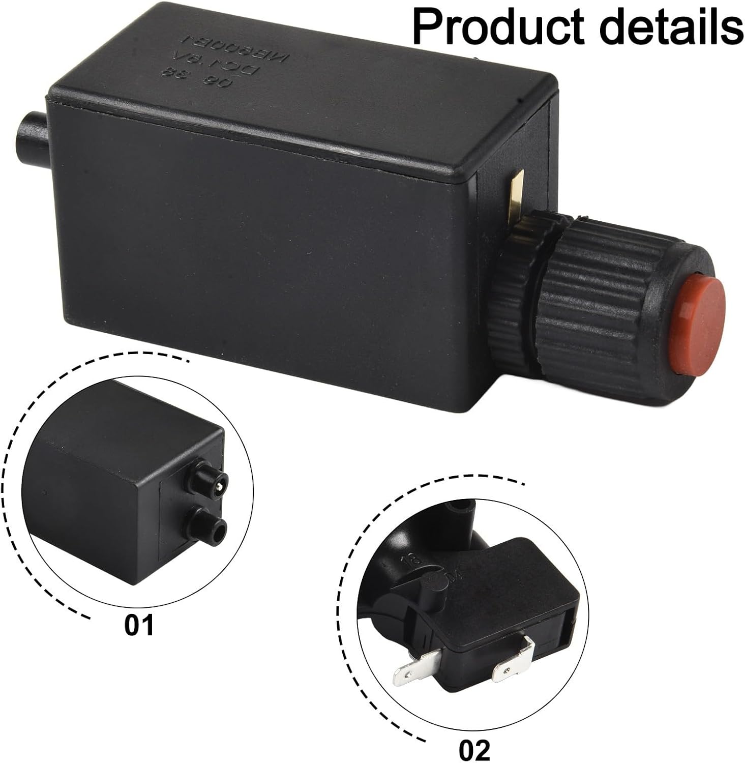 Patio Gas Heater Replacement Kit with Safety Control Valve Tipping Switch Thermocouple Pulse Igniter Leak-Free Brass Connectors for Outdoor Garden Furniture