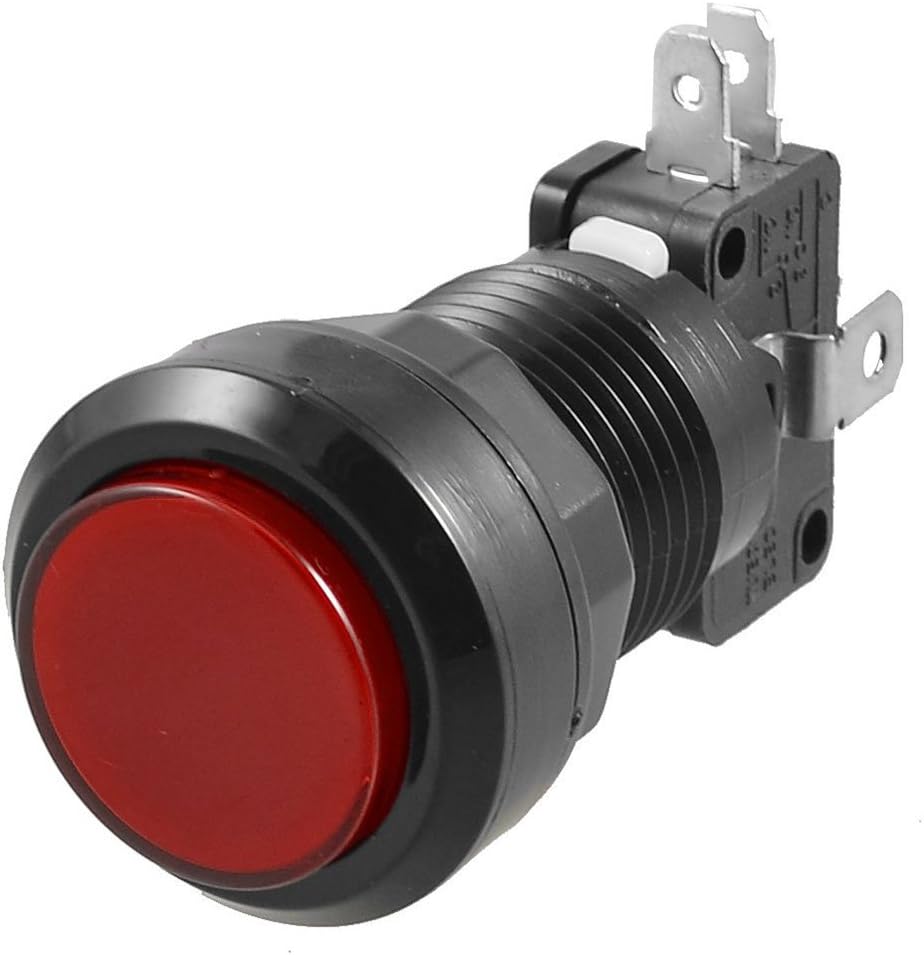Arcade Game Ac 250V 15A 24Mm Dia Red Light Push Button + Micro Switch 1, Push Buttons Amazon