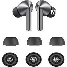 Replacement Earbuds Tips Silicone Ear Tips for Galaxy Buds3 Pro, Galaxy Buds 3 Pro Eartips Medium Size 3 Pairs,Black 913b M