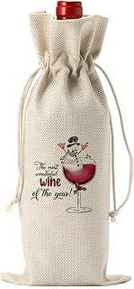 Funny Christmas Wine Bags - Holiday Gifts for Women & Men - Wine Lover & Christmas Party Decorations