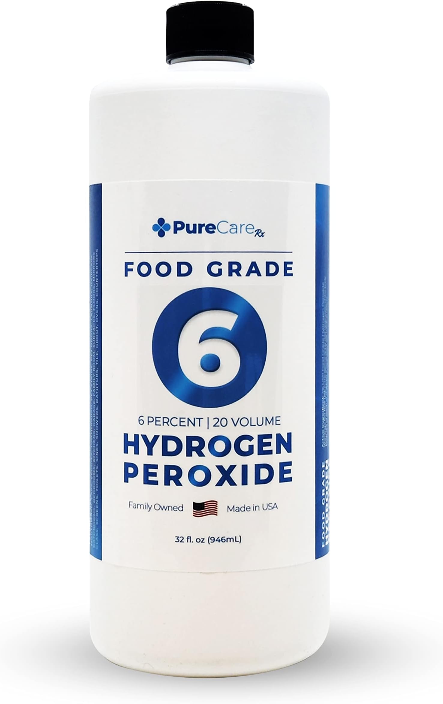 PureCareRx | Hydrogen Peroxide 6 Percent | 20 Volume Developer | Hydrogen Peroxide Gallon | 6% Hydrogen Peroxide | 20 Volume Hydrogen Peroxide | 32oz Bottle