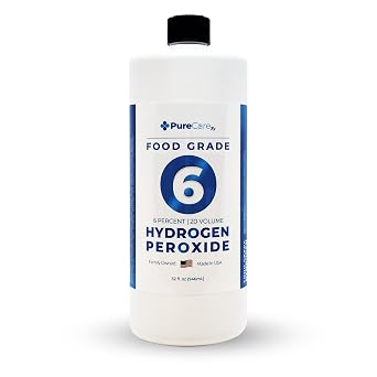 PureCareRx | Hydrogen Peroxide 6 Percent | 20 Volume Developer | Hydrogen Peroxide Gallon | 6% Hydrogen Peroxide | 20 Volume Hydrogen Peroxide | 32oz Bottle