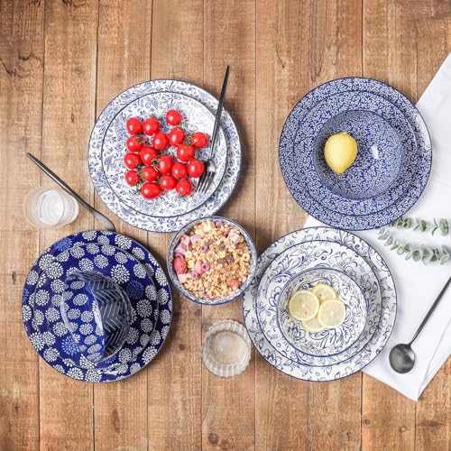 Selamica-Embossed-Dinnerware-Sets-12-Piece-Ceramic-Dishes-set-for-4-Kitchen-Plates-and-Bowls-Sets-Microwave-Dishwasher-Safe-Housewarming-Gift-Blue