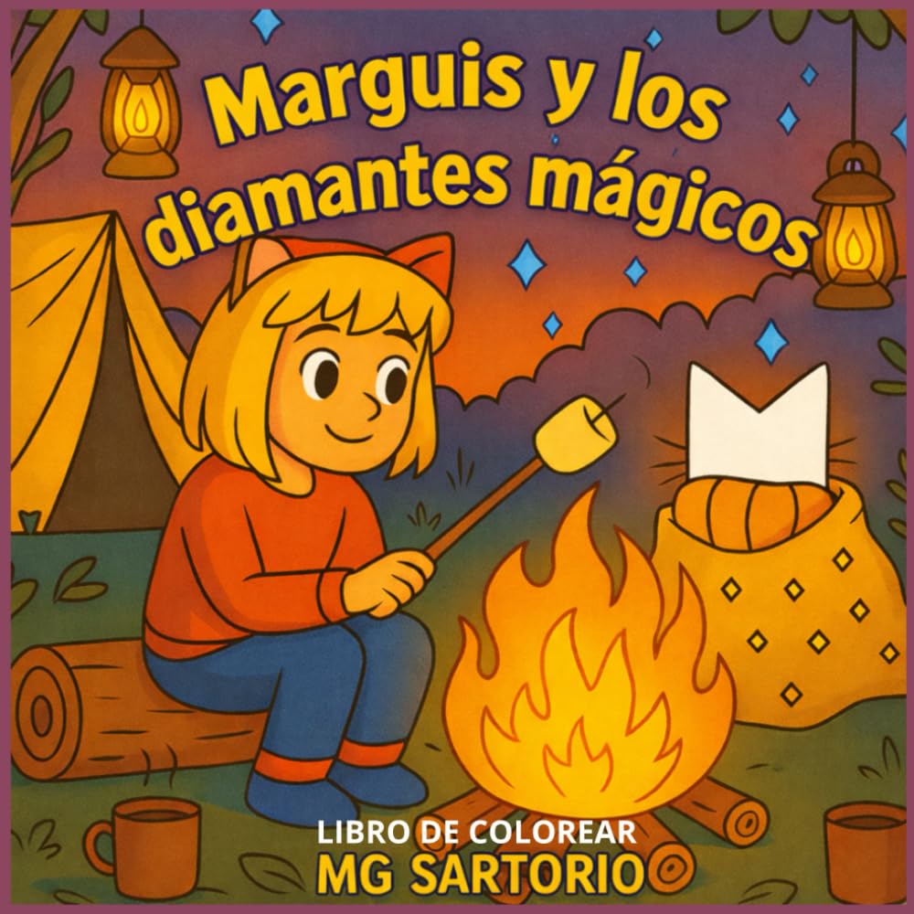 Marguis y los diamantes mágicos para colorear: Libro infantil para pintar inspirado en el mundo de Marguis y los diamantes mágicos