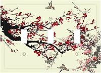 Vista 96 de Turquesa Aqua Teal Flower Floral Girasol Daisy Dahlia 2 Gang interruptor de interruptor de luz Cubierta de pared Placa de pared Mariposa Mujer Niña