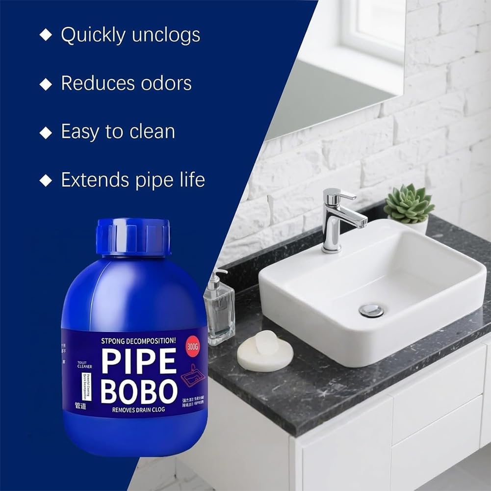 Rohrreiniger, 300g Cleaner, Rohrreiniger Extrem Stark, Starker Abflussreiniger, Leistungsstarker Waschbecken- Und Abflussreiniger, For Den Außenbereich, Küche (3pc)