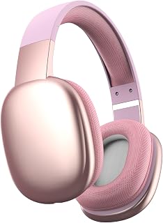Gabba Goods Wireless Over Ear Bluetooth Headphones with Microphone - Wireless Headset -Noise Reduction - Bluetooth, Wired,Built in Micro SD for Travel, Home, Work TV,PC,Gaming,Cellphone (Pink)
