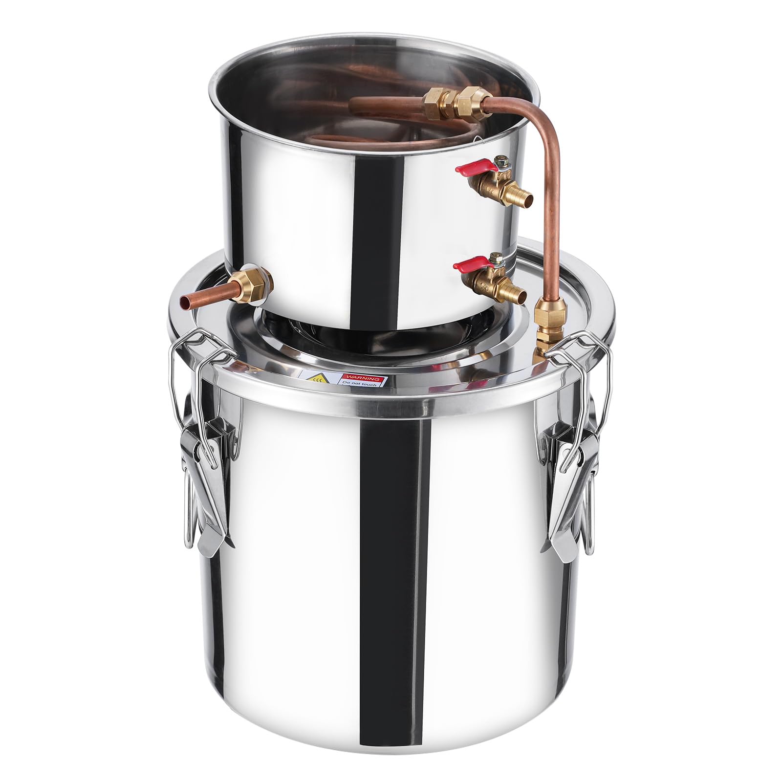 VEVOR Destilador de Alcohol Acero Inoxidable 11,4 L Bobina de Cobre Kit Fermentación Cerveza Casera