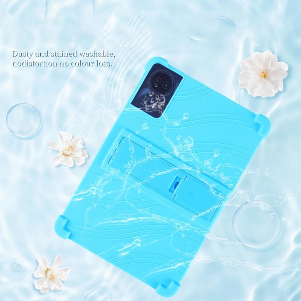 Compatible with Case for Teclast T50HD 11 INCH Tablet, Full Coverage Ultra Slim Adjustable Stand Silicone Shockproof Lightweight Protective Cover Case (Sky Blue)