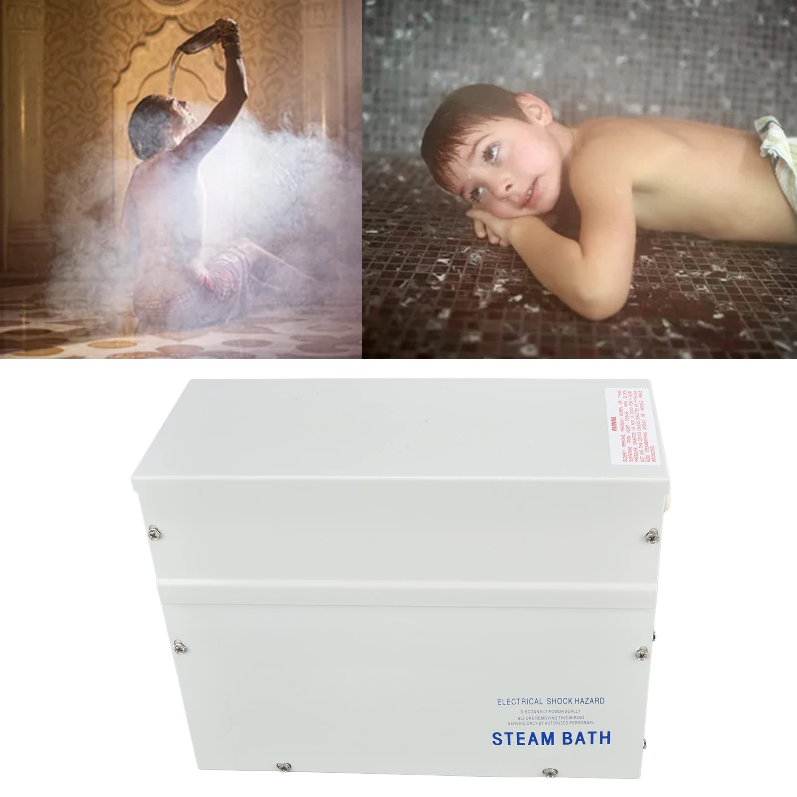 Generador de Vapor para Ducha 3KW Alta Potencia con Descalcificación Automática spa sauna baño 220-240V instalación fácil baño en casa