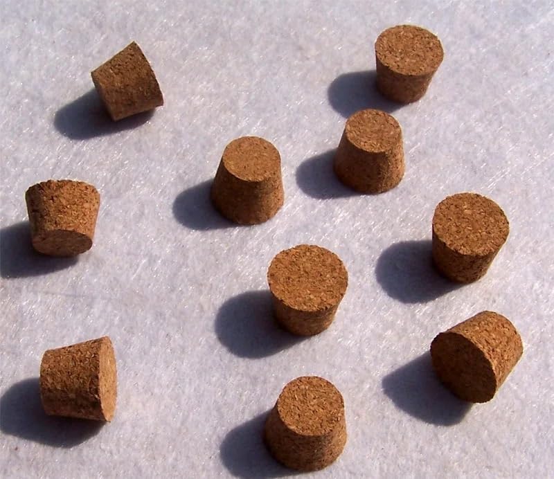 16 * 12 * 12mm Lab Wooden Test Tube Stoppers Small Plugs Glass Bottle Soft Corks for School Experiment(50pcs)
