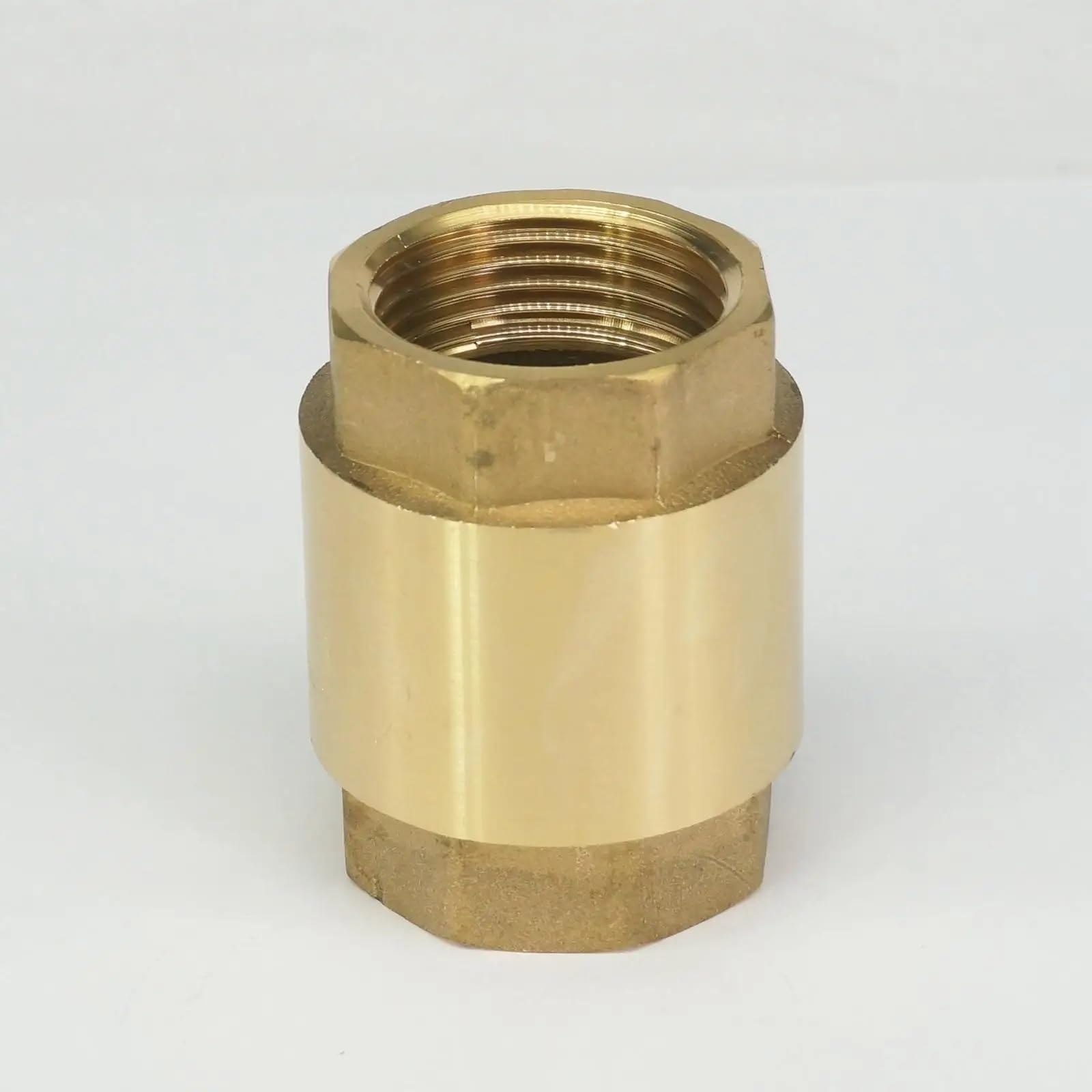 1/2 3/4 1 1-1/4 1-1/2 2 pulgadas latón hexagonal en línea resorte válvula de retención unidireccional válvula antirretorno 1 Uds (Size : 1-1/2")