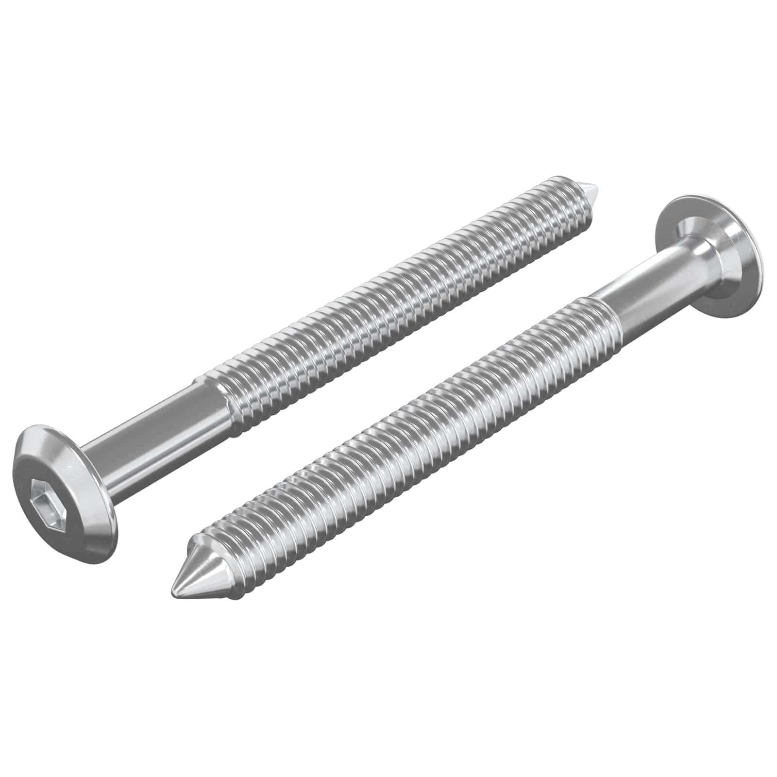 vidaXL Viti per mobili 2 pcs Argento M6 x 60 mm Acciaio, Soggiorno, Viti Resistenti, Soluzioni per Fissaggi Interni, Esterni, Antiruggine, Progetti di Montaggio